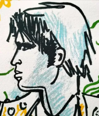 Litografía Jean Cocteau 1963 "El Cordobés"