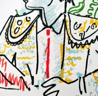 Litografía Jean Cocteau 1963 "El Cordobés"