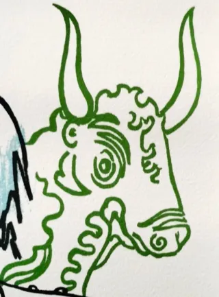 Litografía Jean Cocteau 1963 "El Cordobés"