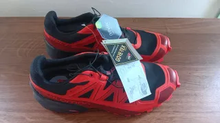 Zapatillas Salomon spikecross5 gtx  Negras Rojas