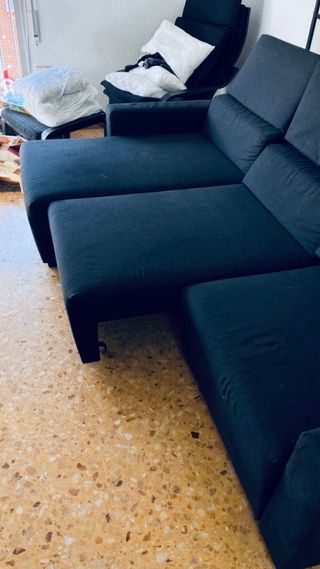 Sofá Chaise Longue Ikea Gris Oscuro