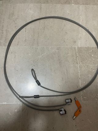 2 Cables de seguridad acero portátil/monitor