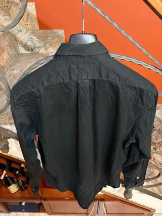 Camicia Polo Ralph Lauren Nera Cotone Uomo