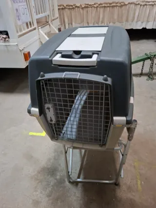 Transportín rígido, para mascotas medianas.