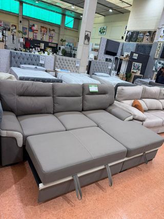 Sofá Cama Gris con Arcón