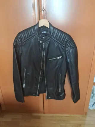Chaqueta cuero Zara Talla S