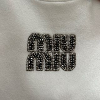 Miu Miu Sweatshirt Branco Logo Preto