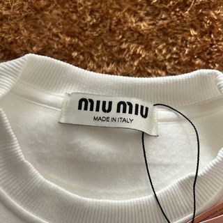 Miu Miu Sweatshirt Branco Logo Preto