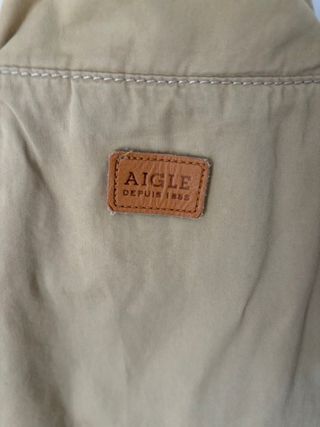 Chaleco Aigle multibolsillo Caza Beige