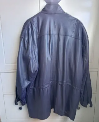 Chaqueta de cuero auténtico morada