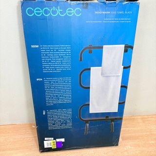 Cecotec Radiador Toallero Eléctrico Negro