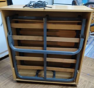 Mueble cama plegatín de madera