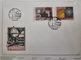 Sellos Conmemorativos Portugal Pedro Nunes