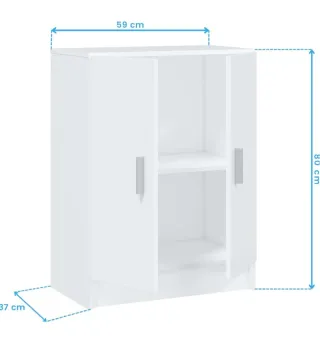 Habitdesign Armario Multiusos Bajo 2 Puertas