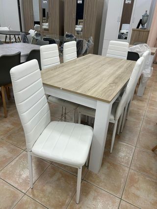 Juego de comedor moderno + 6 sillas ¡NUEVO!