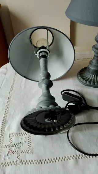 Juego 2 Lámparas Mesita Noche