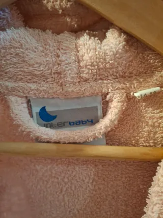 Albornoz niña rosa con dibujo