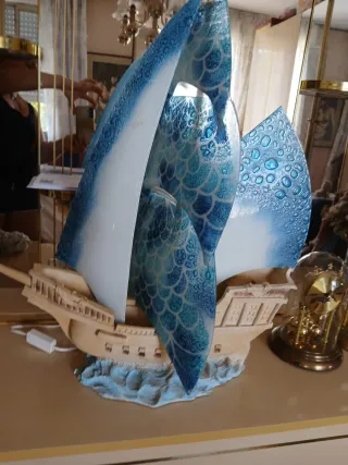 Lampade da comodino in vetro di murano e marmo