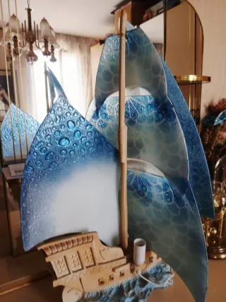 Lampade da comodino in vetro di murano e marmo