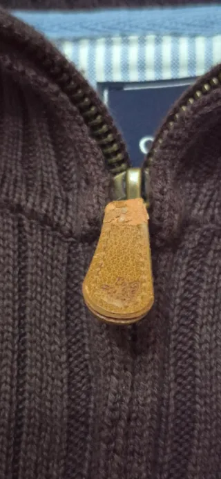 Chaqueta Cortefiel cremallera marrón