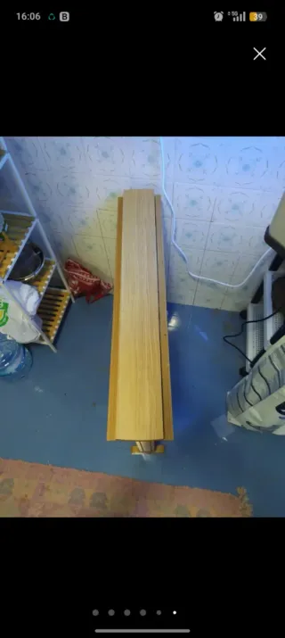 Mesa plegable de madera redonda