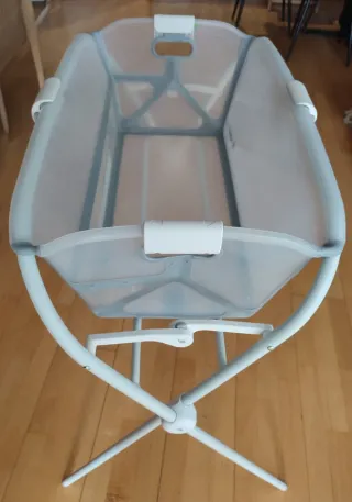 Bañera bebe plegable + soporte Jané