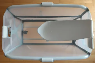 Bañera bebe plegable + soporte Jané