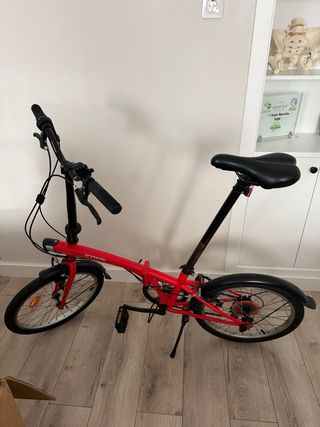 Bicicleta plegable naranja