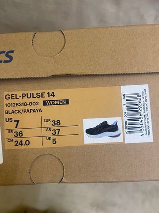Asics Gel-Pulse 14 nere e rosa taglia 36