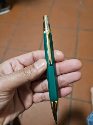 Penna Rolex verde e oro