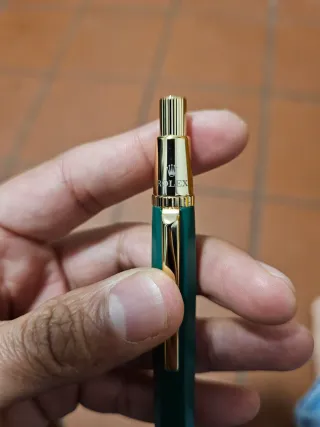 Penna Rolex verde e oro