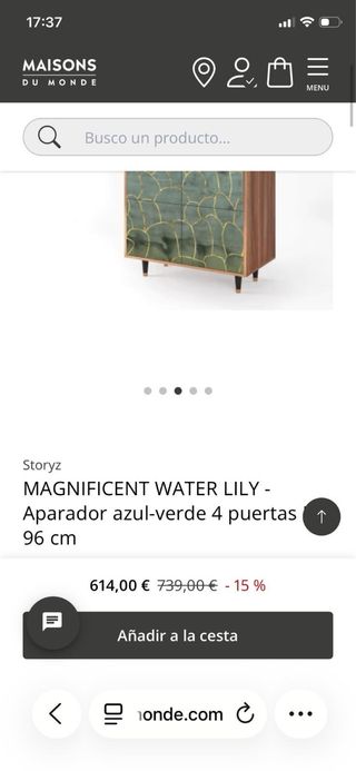 Aparador 4 puertas azul-verde