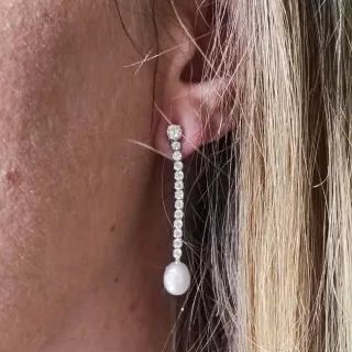 Pendientes Salvatore Plata Perlas