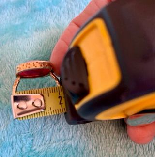 Anillo Plata Baño Oro Piedra color rubí