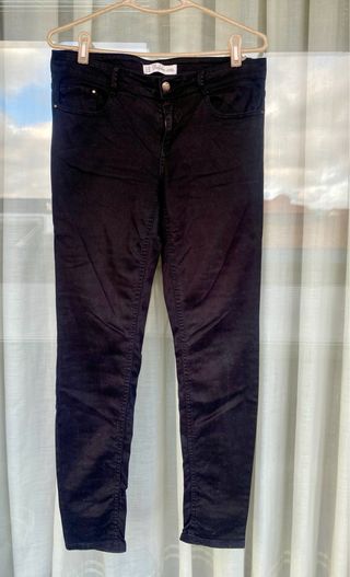 Pantalón vaquero Zara Trafaluc negro T.38 Vintage
