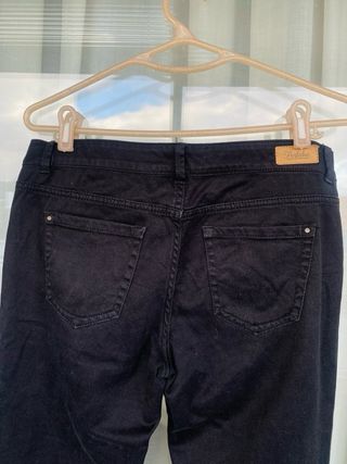 Pantalón vaquero Zara Trafaluc negro T.38 Vintage