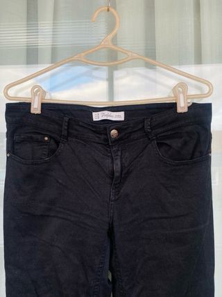 Pantalón vaquero Zara Trafaluc negro T.38 Vintage