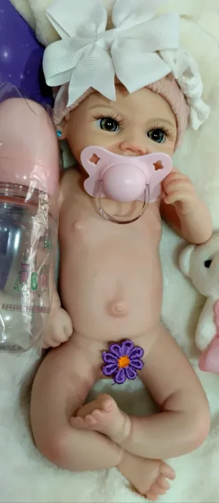 Bebé Reborn Silicona Completa 33 .34 cm