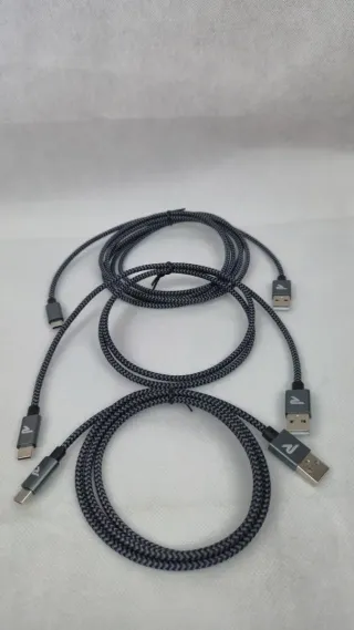 Pack 3 Cables USB-C RAMPOW 1m+1m+2m