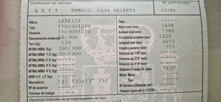 Remolque Iberica 300 con tapa- RECOJIDA EN MANO