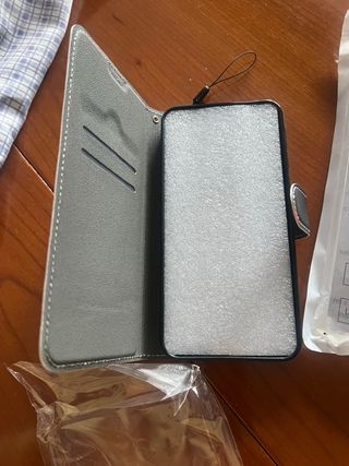 Funda cartera móvil samsung A555G rosa en llamas