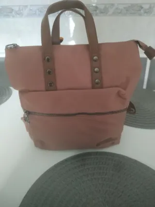 Mochila rosa y marrón NUEVA