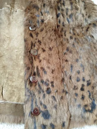 Chaleco de pelo estampado marrón