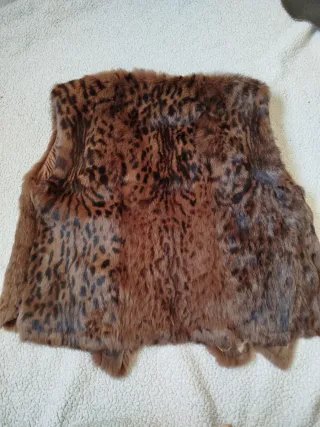 Chaleco de pelo estampado marrón