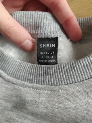 Jersey oversize gris jaspeado Shein Talla S