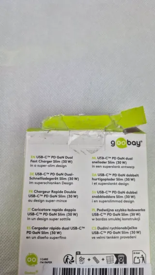 Cargador Goobay 30W USB-C + USB-A Rápido