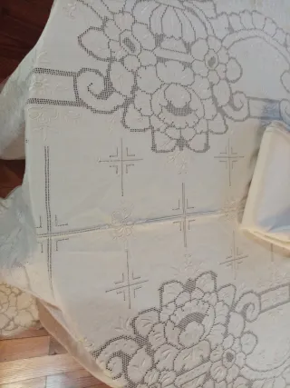 Tovaglia in lino sfilato siciliano