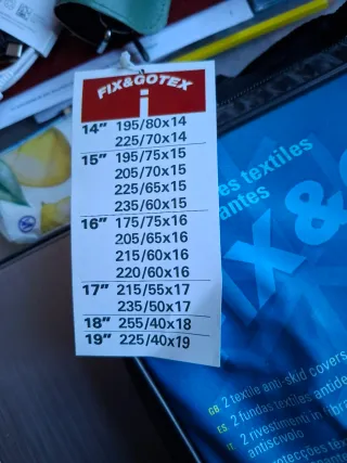 Cadenas Textiles de Nieve FIX&GOTEX  sin usar