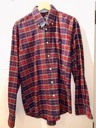 Camisa Valecuatro cuadros azul y rojo