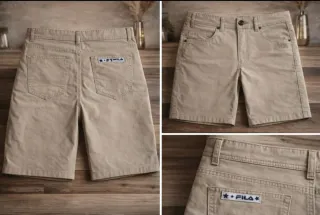 Pantalón corto beige
